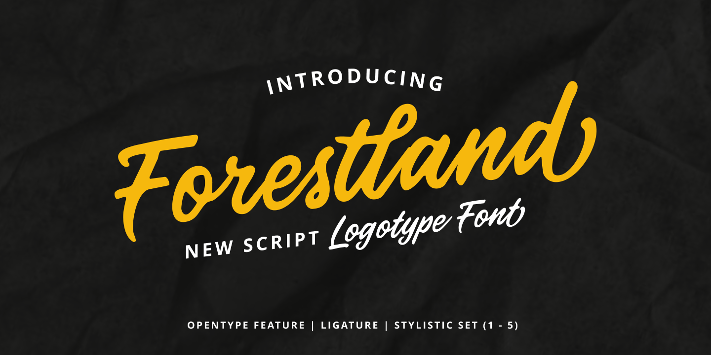 Forestland Font preview